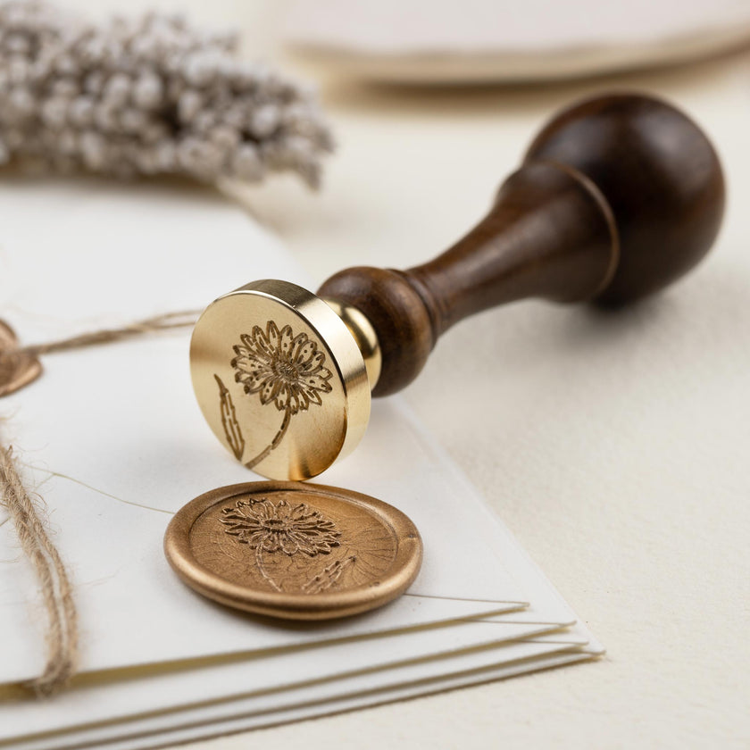 Siegelstempel Design Gänseblümchen - Siegelstempel personalisiert