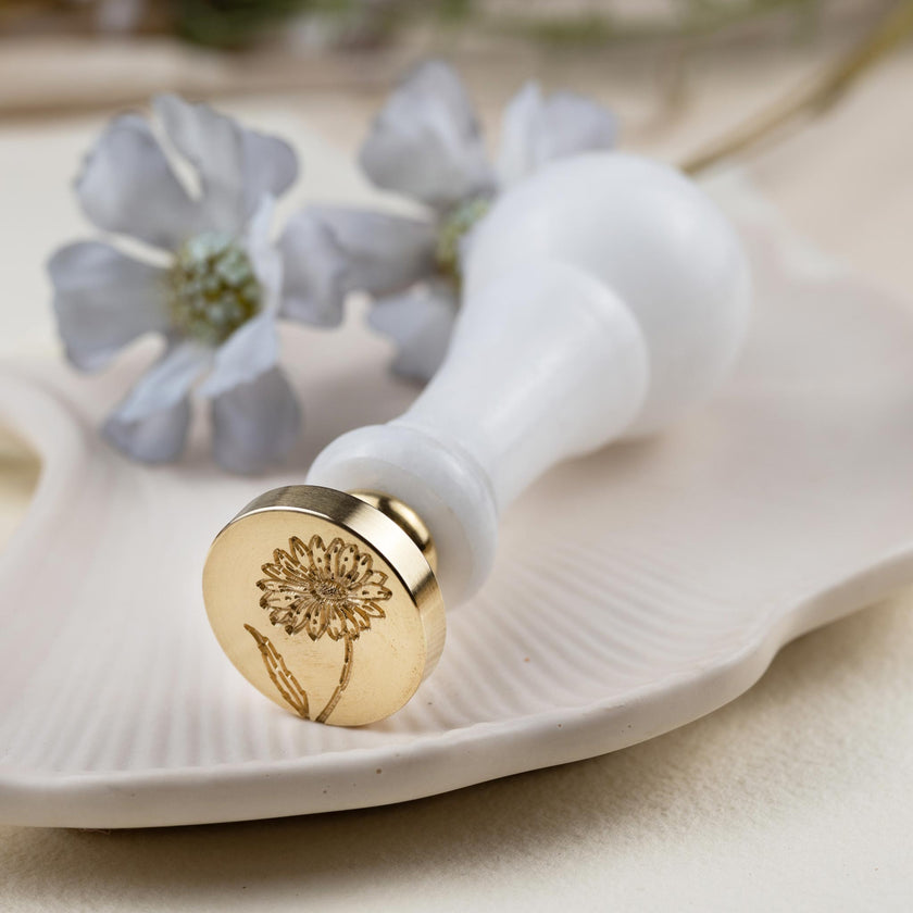 Siegelstempel Design Gänseblümchen - Siegelstempel personalisiert