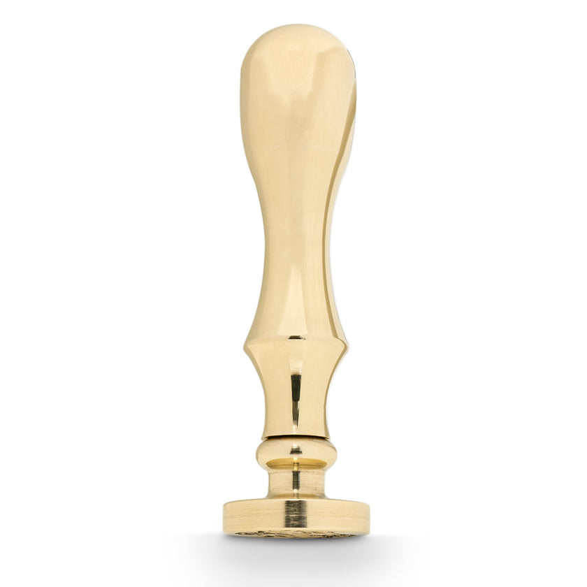 Siegelstempel personalisiert mit Initialen und Text, Design Zierranke - Siegelstempel personalisiert