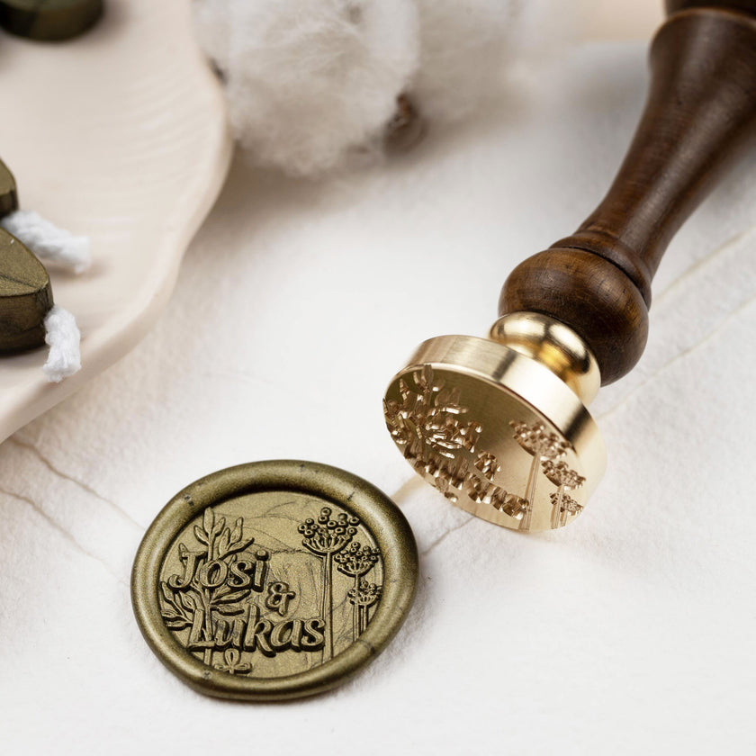 Siegelstempel personalisiert mit Vornamen, Design 