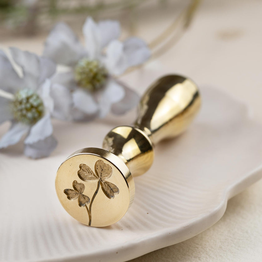 Siegelstempel Design Kleeblatt - Siegelstempel personalisiert