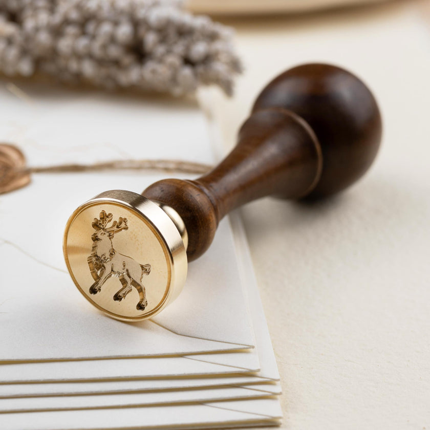 Siegelstempel mit Motiv Rentier - Siegelstempel personalisiert