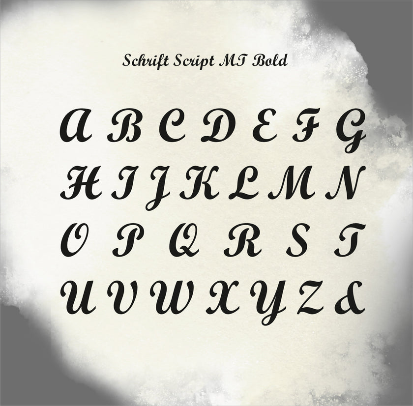 Siegelstempel personalisiert mit Initialen und Text, Design Zierranke - Siegelstempel personalisiert