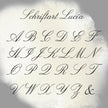 Siegelstempel  personalisiert zur Hochzeit mit Text und Initialen im Design Lucia - Siegelstempel personalisiert