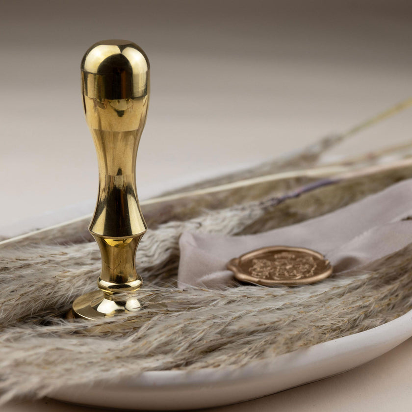 Siegelstempel  mit Wappengravur in 2,5d mit Initialen - Siegelstempel personalisiert