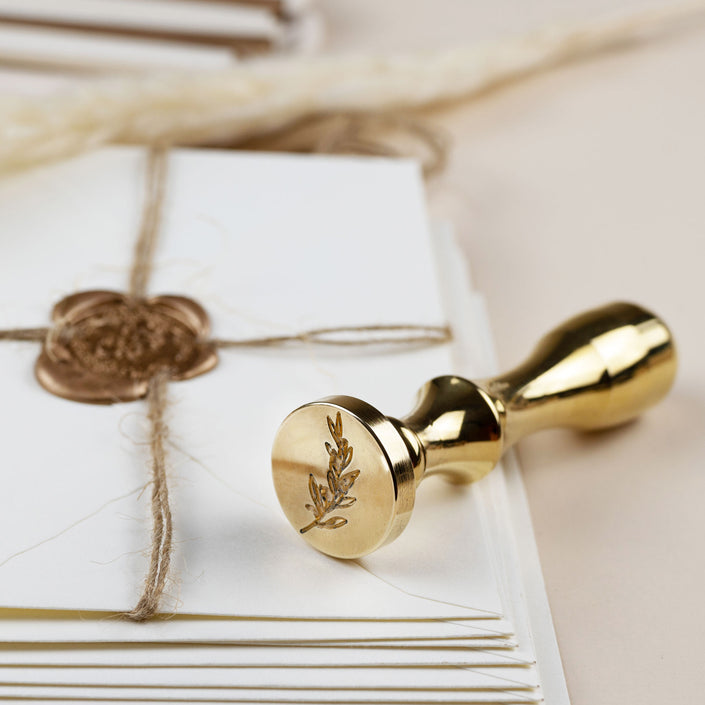 Siegelstempel Design Olivenzweig - Siegelstempel personalisiert