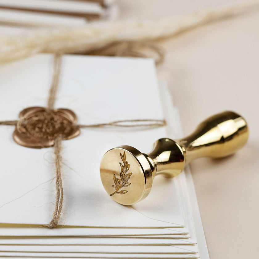 Siegelstempel Design Olivenzweig - Siegelstempel personalisiert