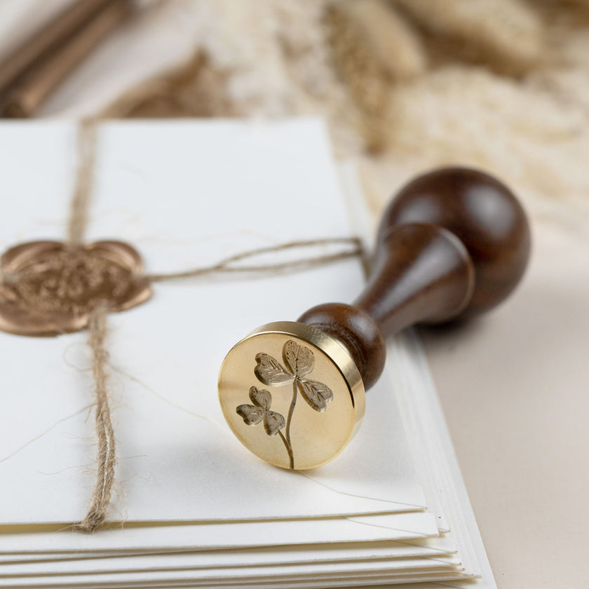 Siegelstempel Design Kleeblatt - Siegelstempel personalisiert