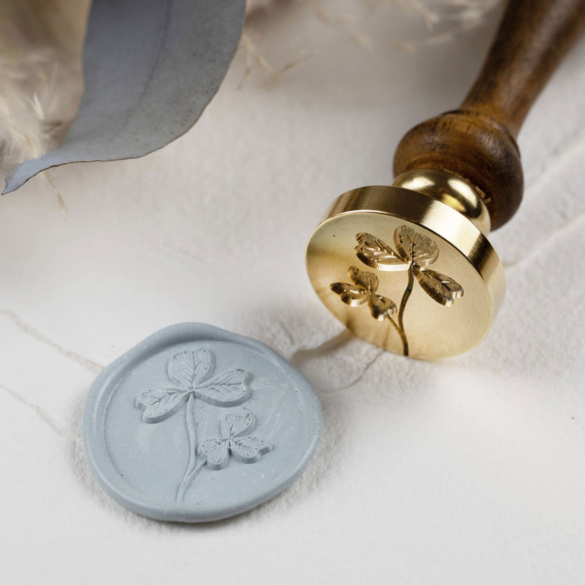 Siegelstempel Design Kleeblatt - Siegelstempel personalisiert