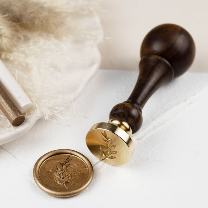 Siegelstempel Design Olivenzweig - Siegelstempel personalisiert