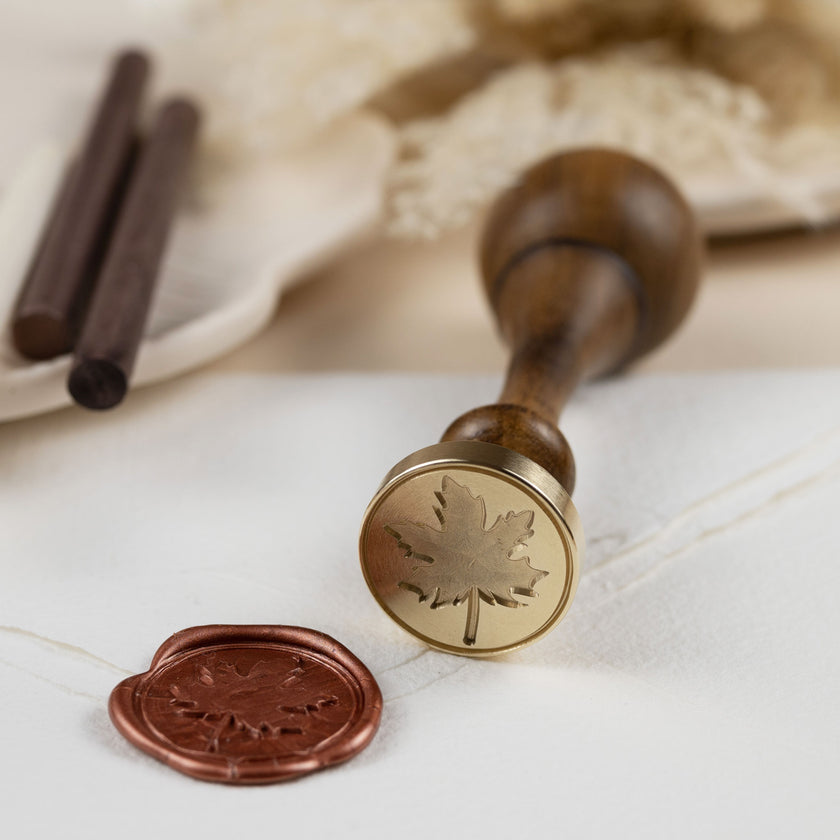 Siegelstempel Design Ahornblatt - Siegelstempel personalisiert