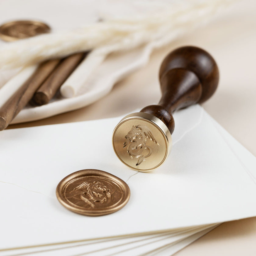 Siegelstempel Design Drache - Siegelstempel personalisiert