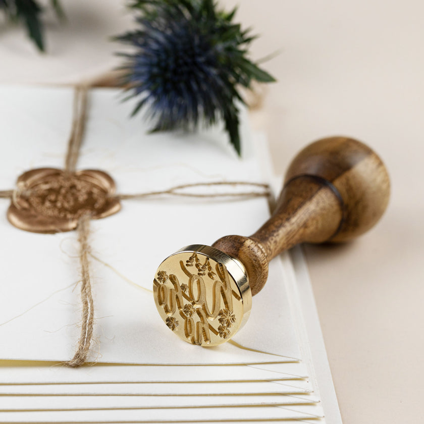 Siegelstempel mit weihnachtlicher Motivgravur 