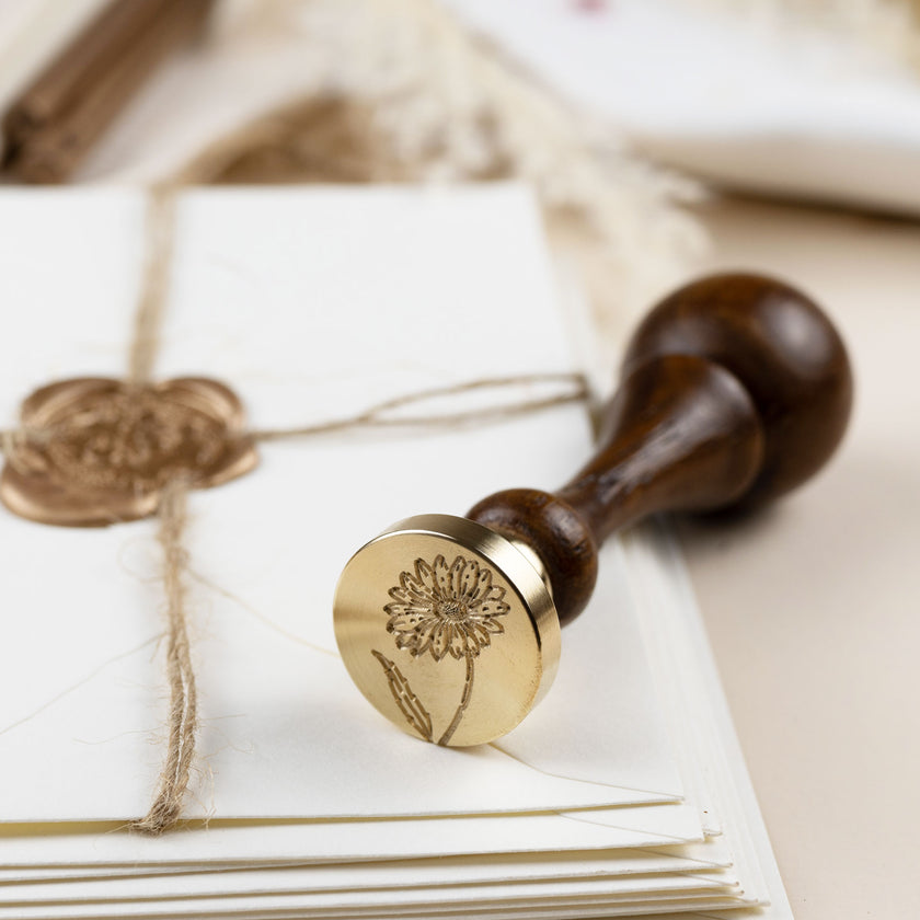 Siegelstempel Design Gänseblümchen - Siegelstempel personalisiert