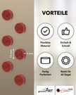 gravurART Siegelwachs Tabs - flexibel - zum Schmelzen im Schmelzlöffel - Farbe Bordeaux - Siegelstempel personalisiert