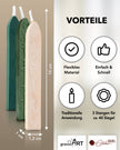 Premium Siegelwachs mit Docht, 3er Pack Mix Forest - Grün-perl. und Elfenbein-perl. - Siegelstempel personalisiert