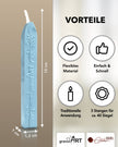 Premium Siegelwachs mit Docht, 3er Pack in Aqua-perl. - Siegelstempel personalisiert