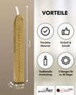 Premium Siegelwachs mit Docht, 3er Pack in Brass - Siegelstempel personalisiert
