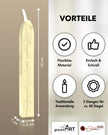 Premium Siegelwachs mit Docht, 3er Pack in Pastell-Gelb - Siegelstempel personalisiert