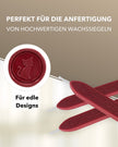 Premium Siegelwachs mit Docht, 3er Pack in Vintage Rosé - Siegelstempel personalisiert