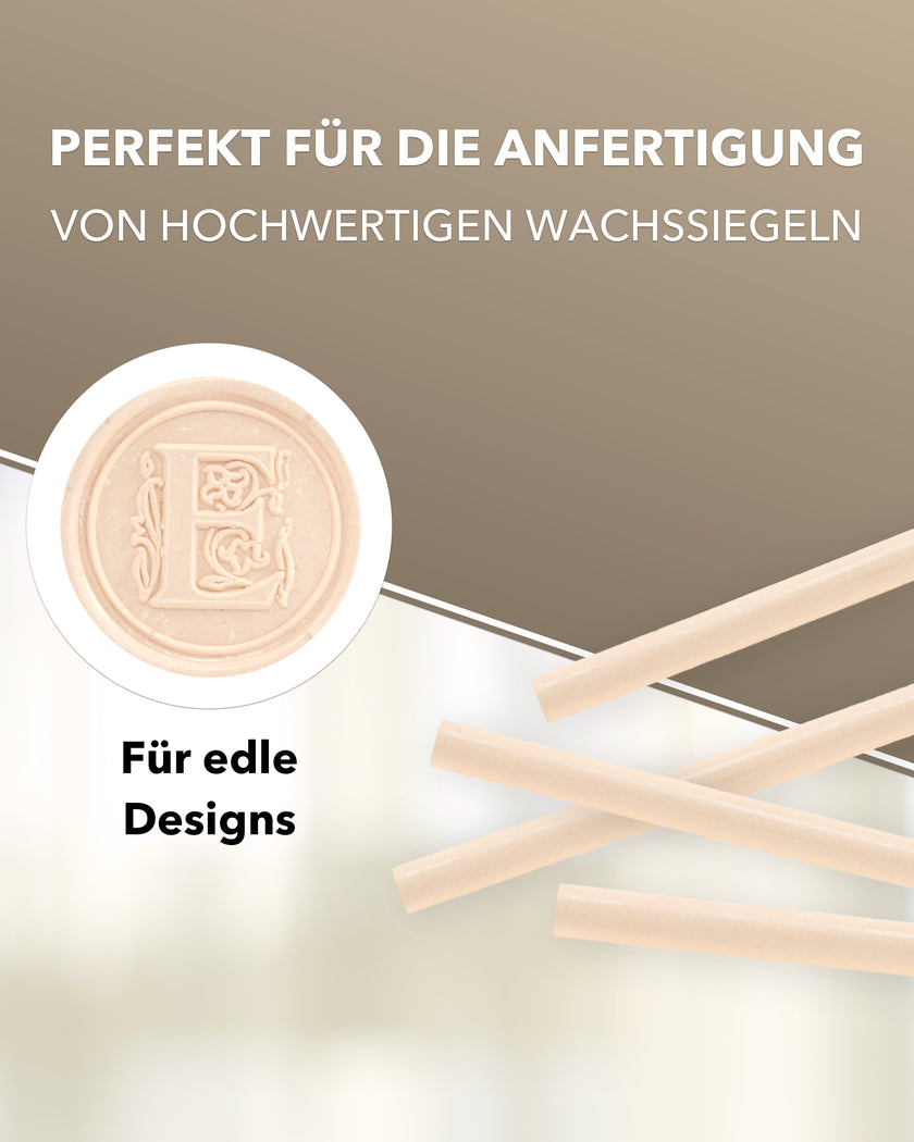 Siegelwachs für Wachspistole in Blush, 7mm Durchmesser, 6er Pack - Siegelstempel personalisiert