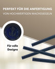 Siegelwachs für Wachspistole in Dunkelblau, 7mm Durchmesser, 6er Pack - Siegelstempel personalisiert