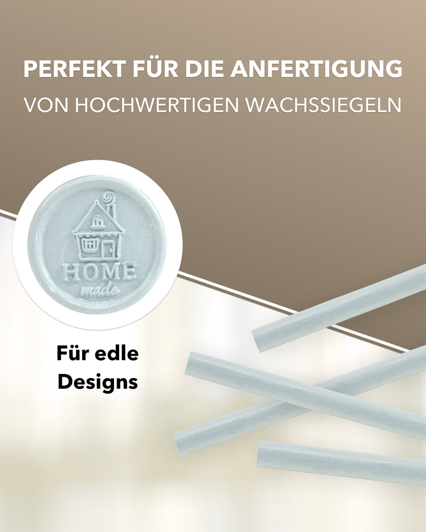 Siegelwachs für Wachspistole in Eukalyptus, 7mm Durchmesser, 6er Pack - Siegelstempel personalisiert