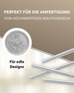 Siegelwachs für Wachspistole in Silber, 7mm Durchmesser, 6er Pack - Siegelstempel personalisiert