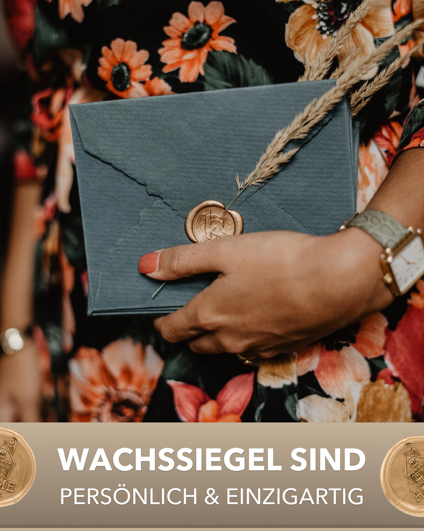 gravurART Siegelwachs Tabs - flexibel - zum Schmelzen im Schmelzlöffel - Farbe Elfenbein-Perl - Siegelstempel personalisiert