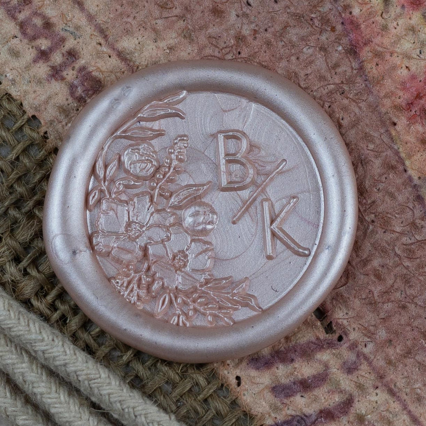 Wachssiegel Monogram Wachssiegel Sophia selbstklebend - Siegelstempel personalisiert