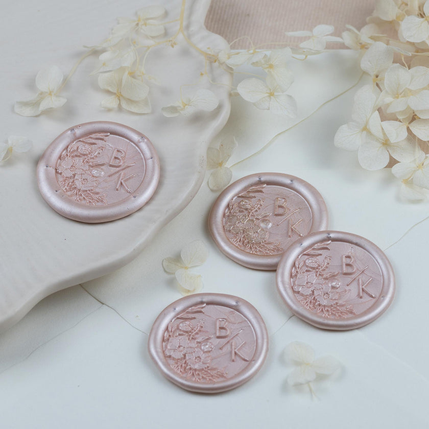 Wachssiegel Monogram Wachssiegel Sophia selbstklebend - Siegelstempel personalisiert