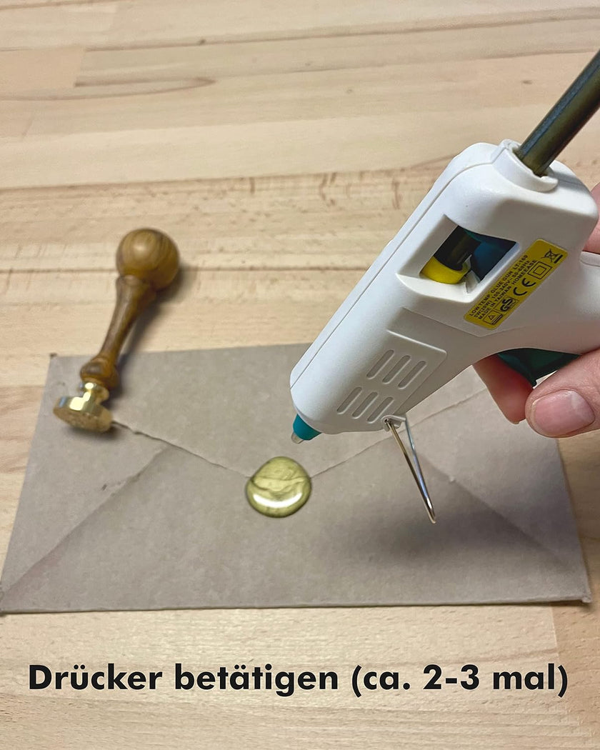 Niedrigtemperatur Siegelwachspistole für Siegelwachs-Sticks 7mm - Siegelstempel personalisiert